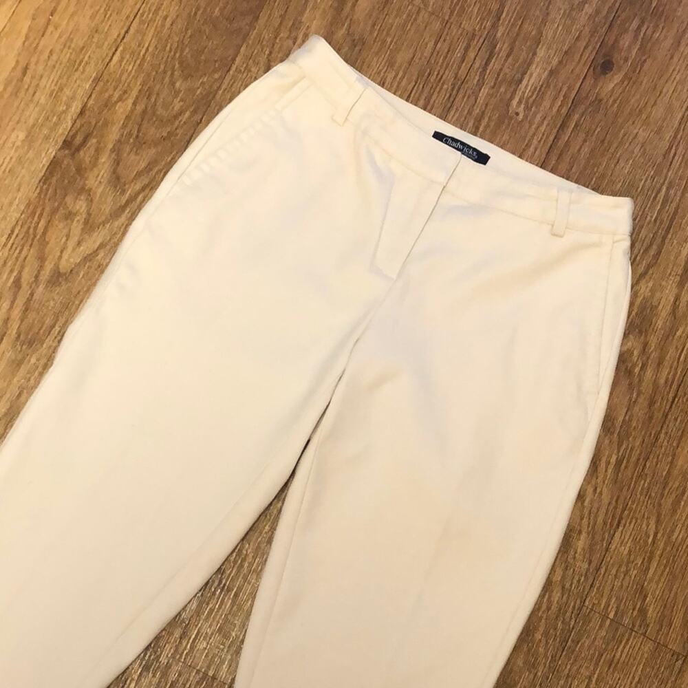 NWOT Chadwicks of Boston Cream Beige Pants Slacks Size 2P